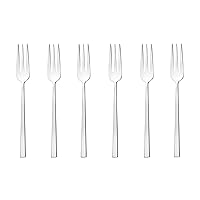 Sambonet Rock 52562A55 Set di Forchette da Dessert, Forchette Dolce Monoblocco in Acciaio Inox 18/10