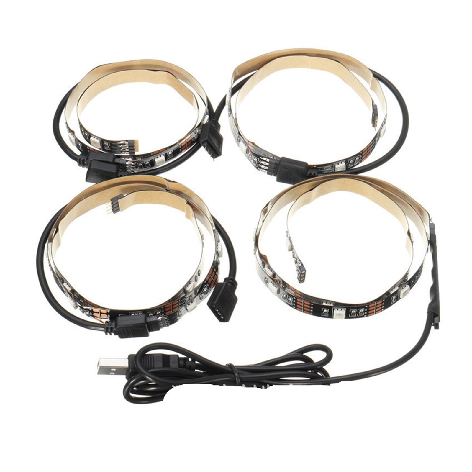 5 m telewizor 5 V USB tablica RGB miękka taśma świetlna 2 x 40 + 2 x 60 cm kolorowa taśma świetlna tło komputerowe światło
