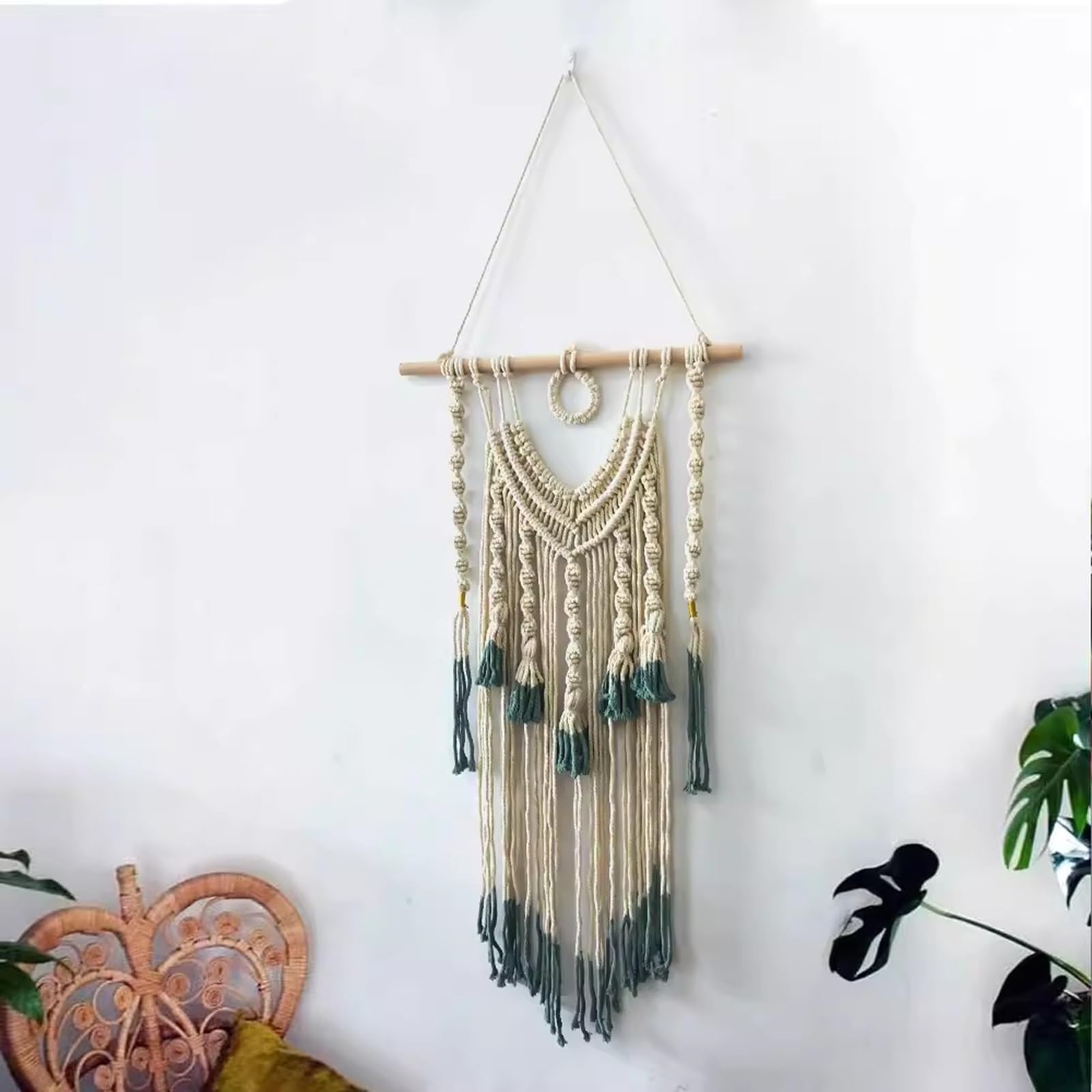 Rideaux en macramé Tenture Murale en Macramé Long en Coton, Rideaux Muraux en Macramé pour Fenêtres, Toile De Fond De Mariage en Macramé