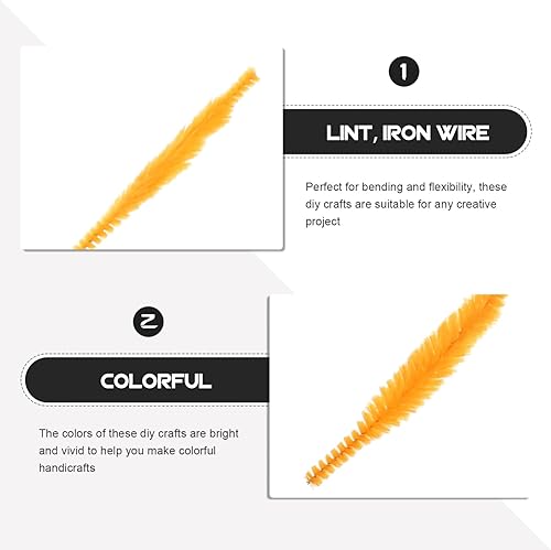 Miniatura 7 de ibasenice 100 Uds., barra manual de raíz de pelo ondulado, barra torcida, juguetes para niños, suministros hechos a mano, barra torcida, limpiador