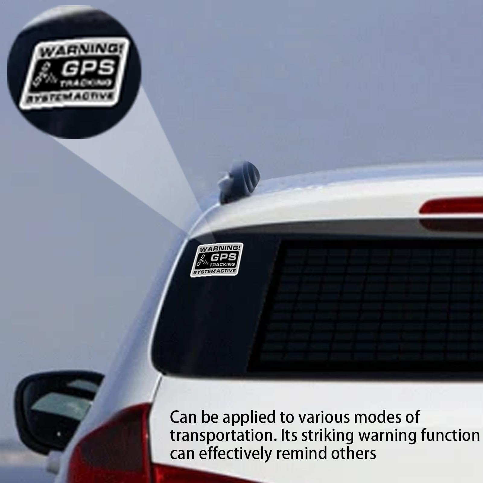 GreenIT GPS Alarm System Sticker Tattoo - Black, For Car Window Exterior (8cm X 3cm) 5 thumbnail image