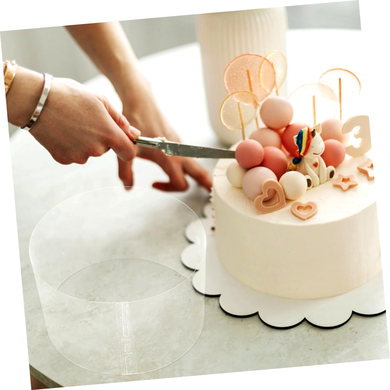 100 Sheets of Cake Decor Strips Mousse Cake Ring Baking Supplies Reusable for Birthday Desserts