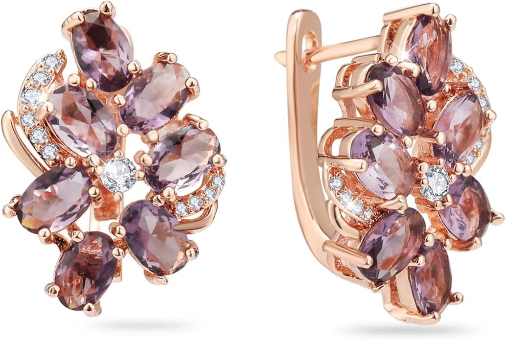 Richapex Rosegold Ohrringe Damen, 18k Vergoldete Ohrringe Schmetterling | Schmetterling Ohrringe Creolen Gold Groß, U Form Hypoallergene Creolen Rosegold, Geburtstagsgeschenk, Alltagsfeier Für Damen