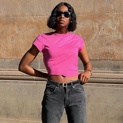 4 Pack Women's Skinny Genuine Leather Belt 0.55" Width with Gold Buckle4