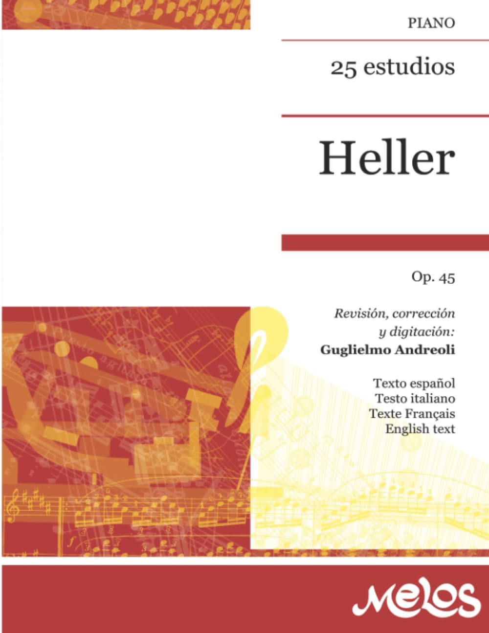 25 estudios para piano: Español - Italiano - Français - English