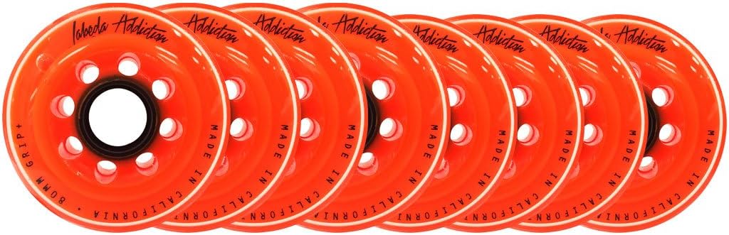 Labeda Wheels 80mm /76mm Hilo Set Addiction Orange Inline Indoor Roller Hockey