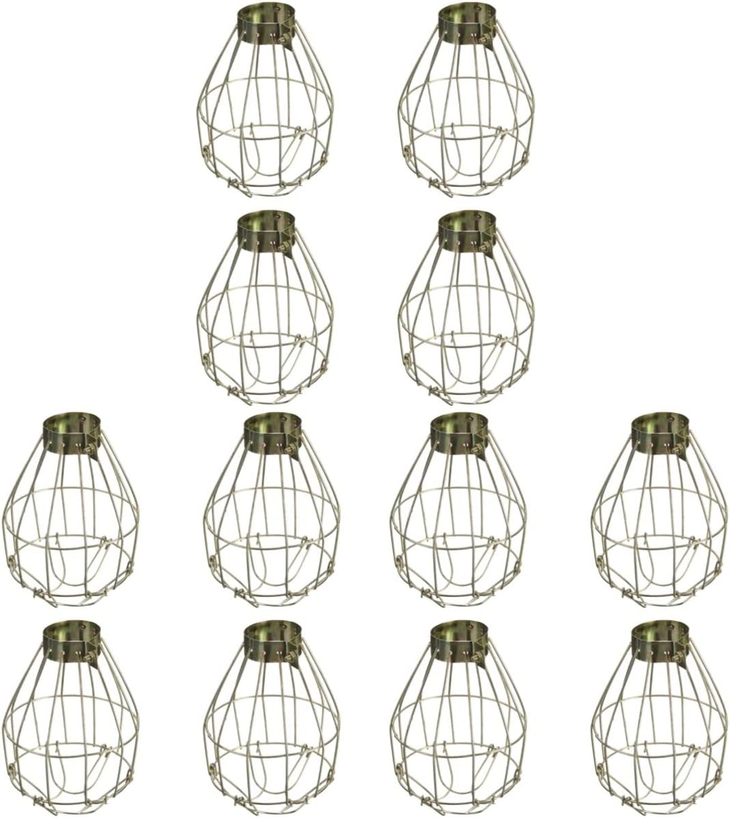 Uonlytech 12pcs Lamp Home for Fan Office Pendant, Bar Shades Bulb Bedroom Fixture Shade Hanging Ceiling Industrial Cover Covers Clamp Style Iron Pendant Decor Wire Metal Cage