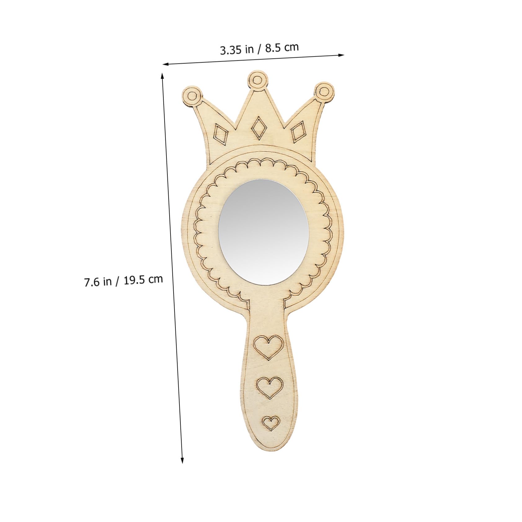 ifundom 1set Handheld Mirror Craft Craft Mirrors for Boy Girl Stickers Painting Pens Creative Princess Birthday Party Decoration