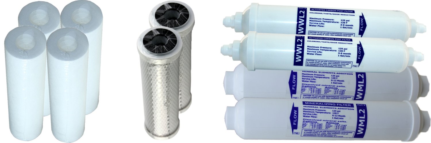 Ersatzfiltersatz (10 Filter) für 6 stufige Osmoseanlagen