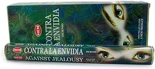Hem Againts Jealousy Incense Sticks (120 Sticks, 6 Boxes Inside) - 9 Inches Long, 20g per Box - Perfect for Meditation| Rituals Cleansing |Protection Sheild from Negative Energies & Evil Eye|