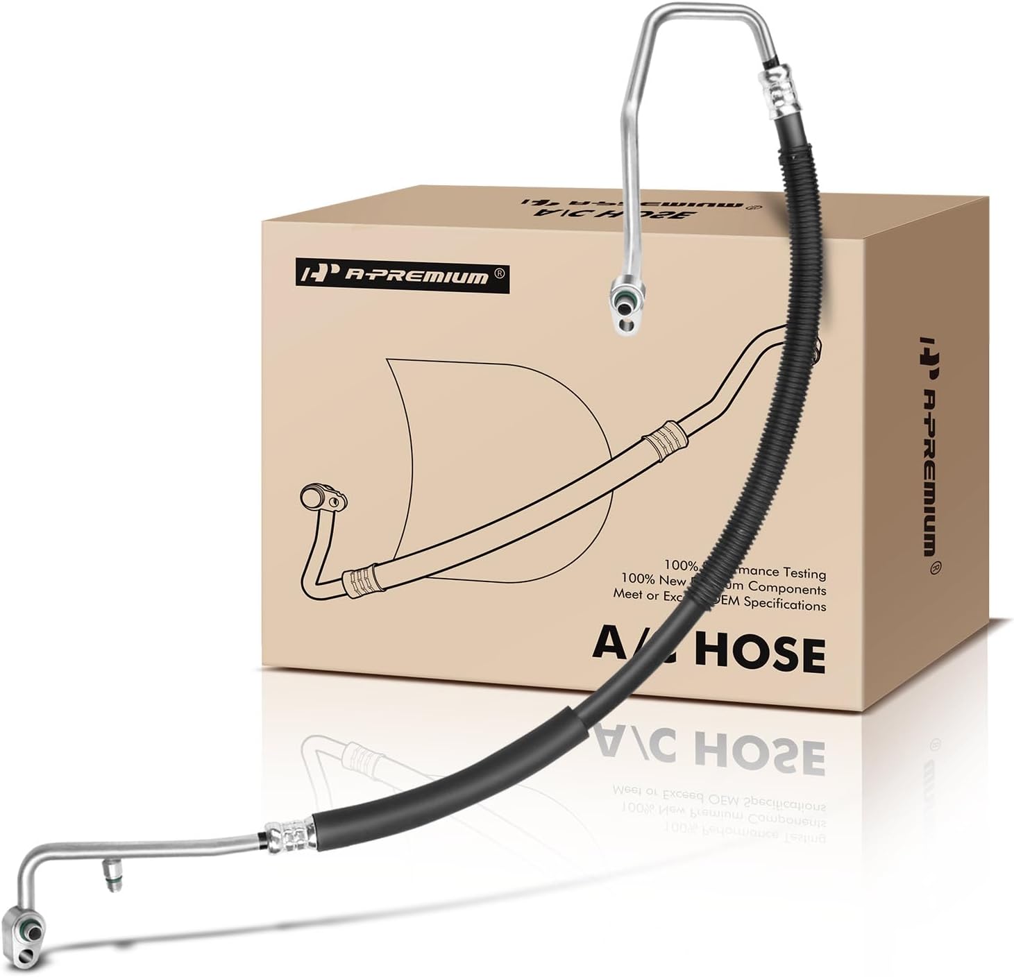 A-Premium A/C Discharge Line Hose Assembly Compatible with Chevrolet Silverado 2500 2003-2010, Silverado 3500 2003-2006 & GMC Sierra 2500 3500 Classic, V8 6.6L, Compressor to Condenser