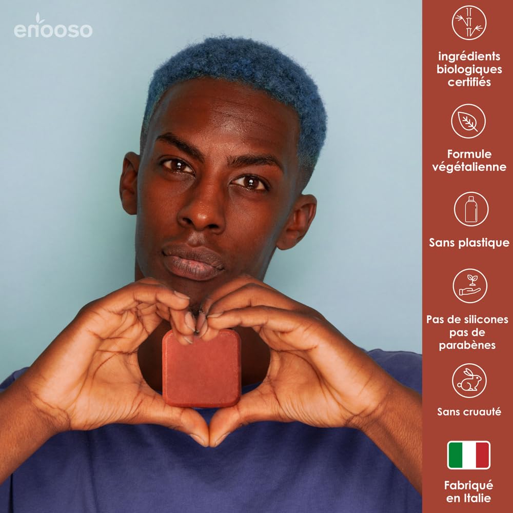 Enooso, Repairing Solid Shampoo Bar for Damaged & Dry Hair with Pomegranate, Prickly Pear & Castor Oil, No SLS, Parabens - Image 4