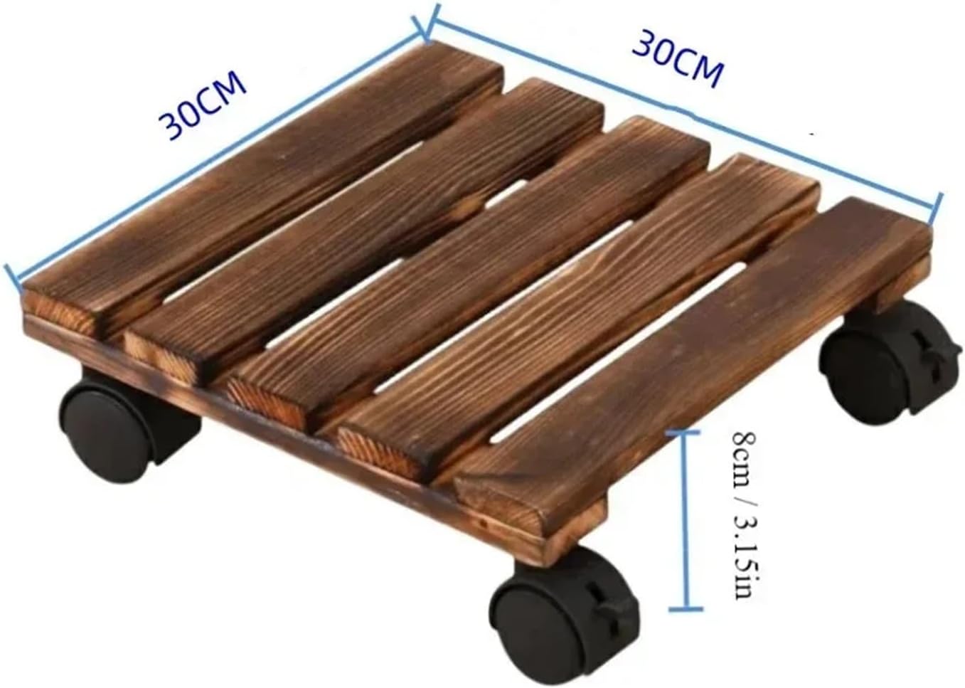 Movable Flower Stand with Universal Wheels Thickened Bonsai Holder, Pot Tray Roller Base