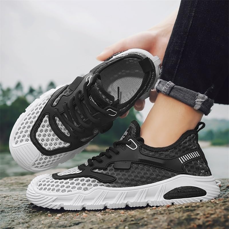 Men's Lightweight Quick-Drying Water Shoes Sports Walking Shoes, Quick-Drying Water Socks Barefoot Slip-on, Suitable for Beach Pool Swimming River Lake Surfing Men4