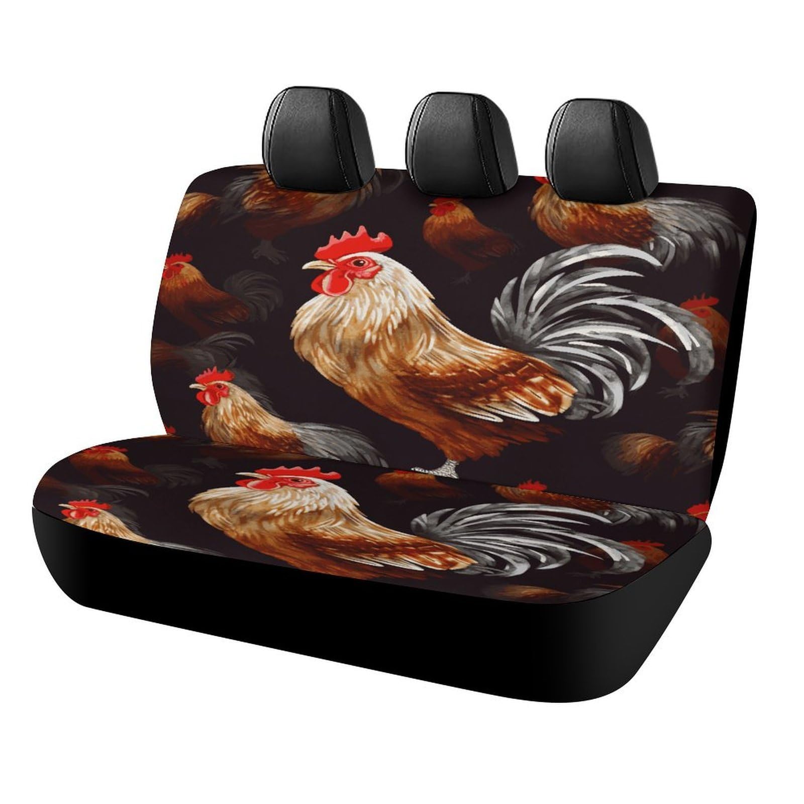 Shine Rooster Autositzbezug Rückbank, Autositzbezüge für Auto, LKW, Van, SUV, Hundeautositzbezug, universal, waschbar