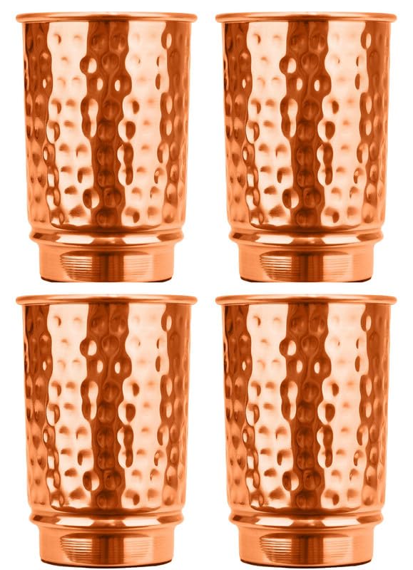 Vasos de Cobre Hechos a Mano Pack x4