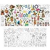 OHOME Hawaiian Giant Coloring Poster/Tablecloth - Luau Day Decorations - Jumbo Coloring Banner Crafts Gifts Activities Accessories Decor Party Decorations #5