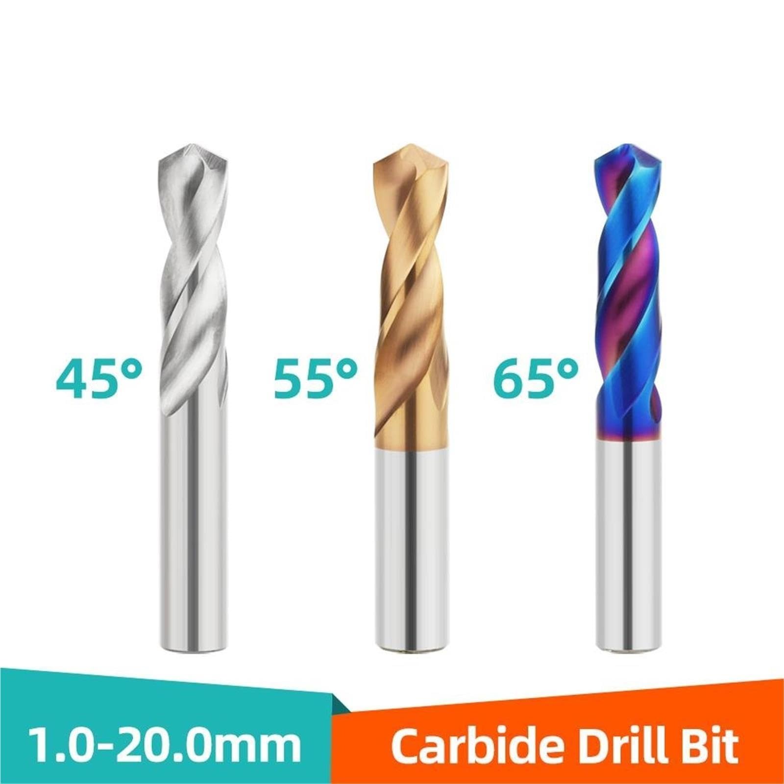 Punta da trapano in metallo duro Punte in metallo Punte in acciaio al tungsteno for la lavorazione dei metalli Tornio CNC Utensili di perforazione in acciaio inossidabile 1.0-20.0mm