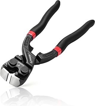 PURUS 8" High-Leverage End Cutting Pliers - Professional Heavy Duty CR-V Steel Nail Puller & Nipper, HRC60+ Induction Hardened Edge for Carpenter & Fence Repair