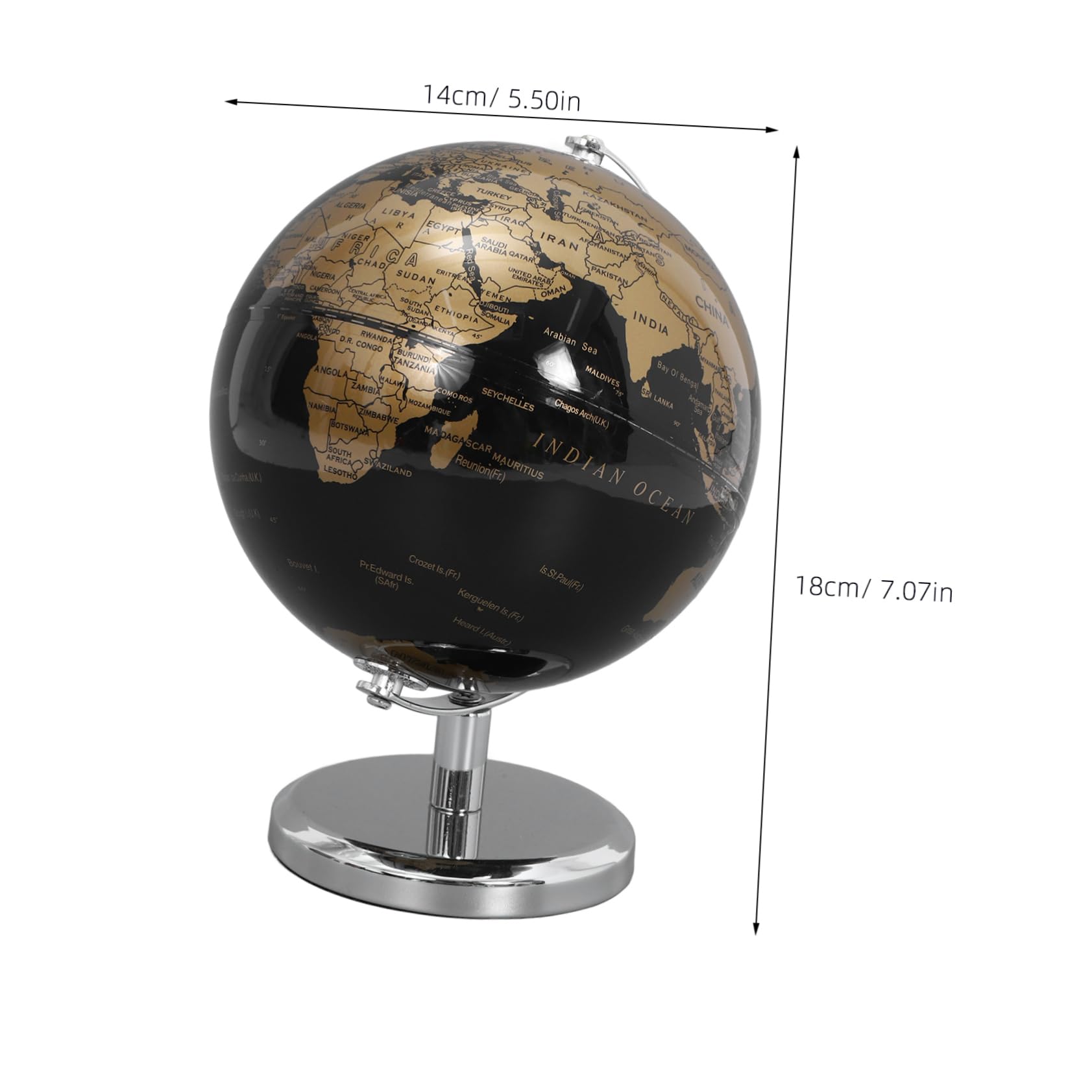 Artibetter Tellurian Globe with Rotatable Design for Home Decor Office Decoration and Geography Teaching Tool Globe with Base for Classrooms and Living Rooms