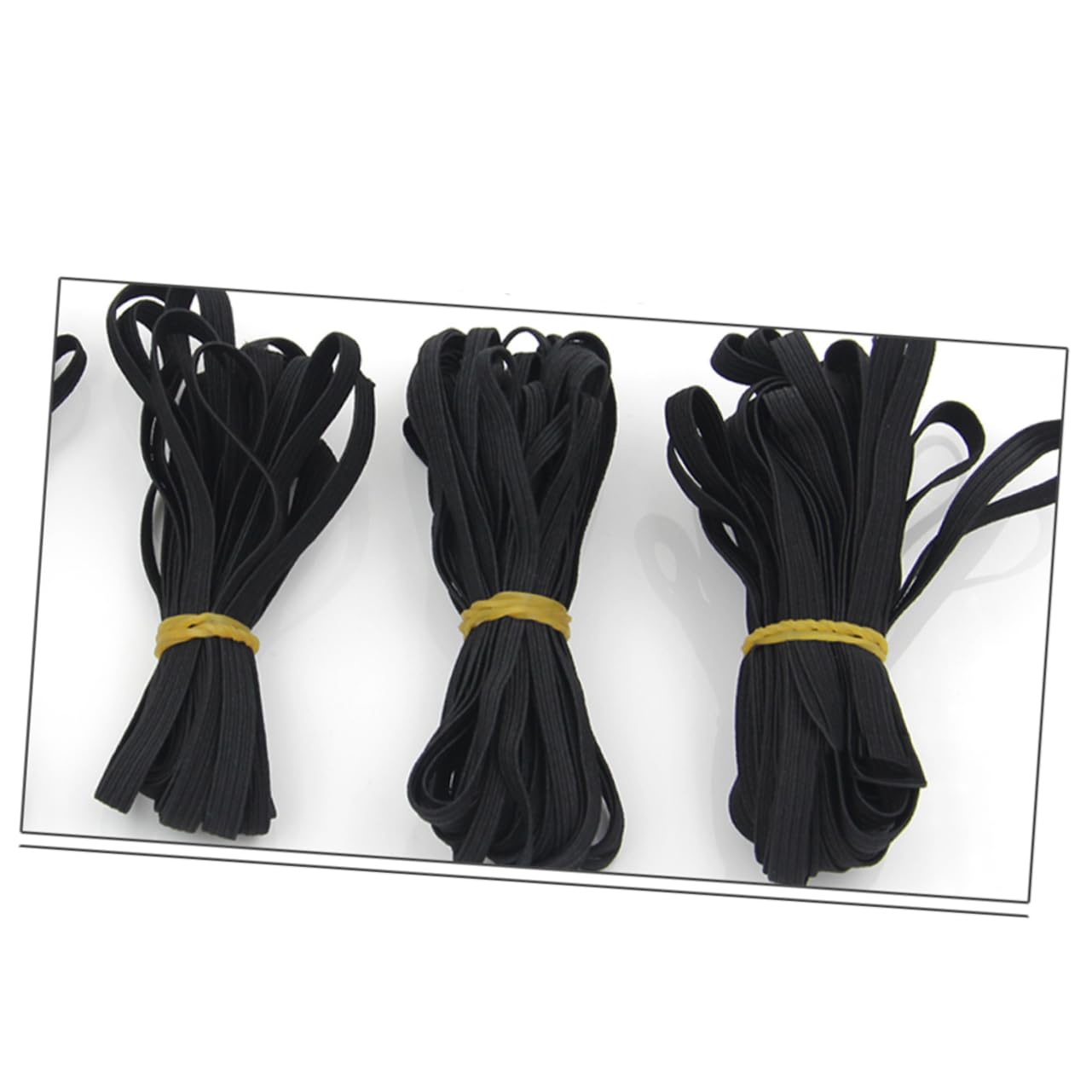 MUELODSIC DIY Knitting Elastic Band High Elasticity Spool Cord for Waistbands Necklines Underwear and Crafts Black Durable and Soft TPU Material