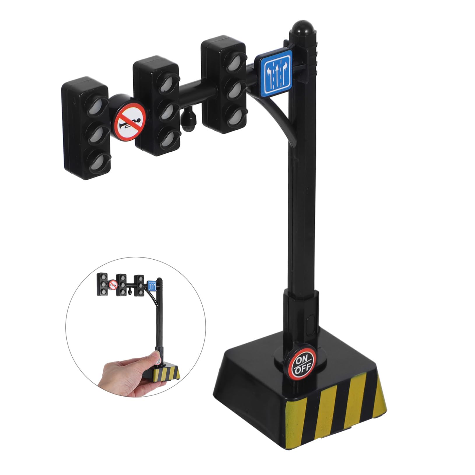 Lurrose Feu De Panneaux De Signalisation pour Les Enfants Jouets De Road Trip pour Enfants Feu Stop pour Salle De Classe Artisanat De De Plastique Black