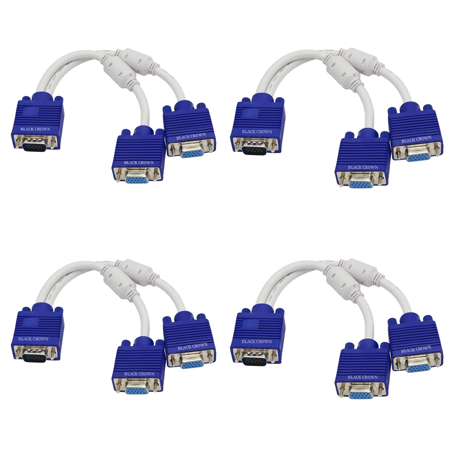 VGA Splitter Cable - Dual Monitor Adapter -12