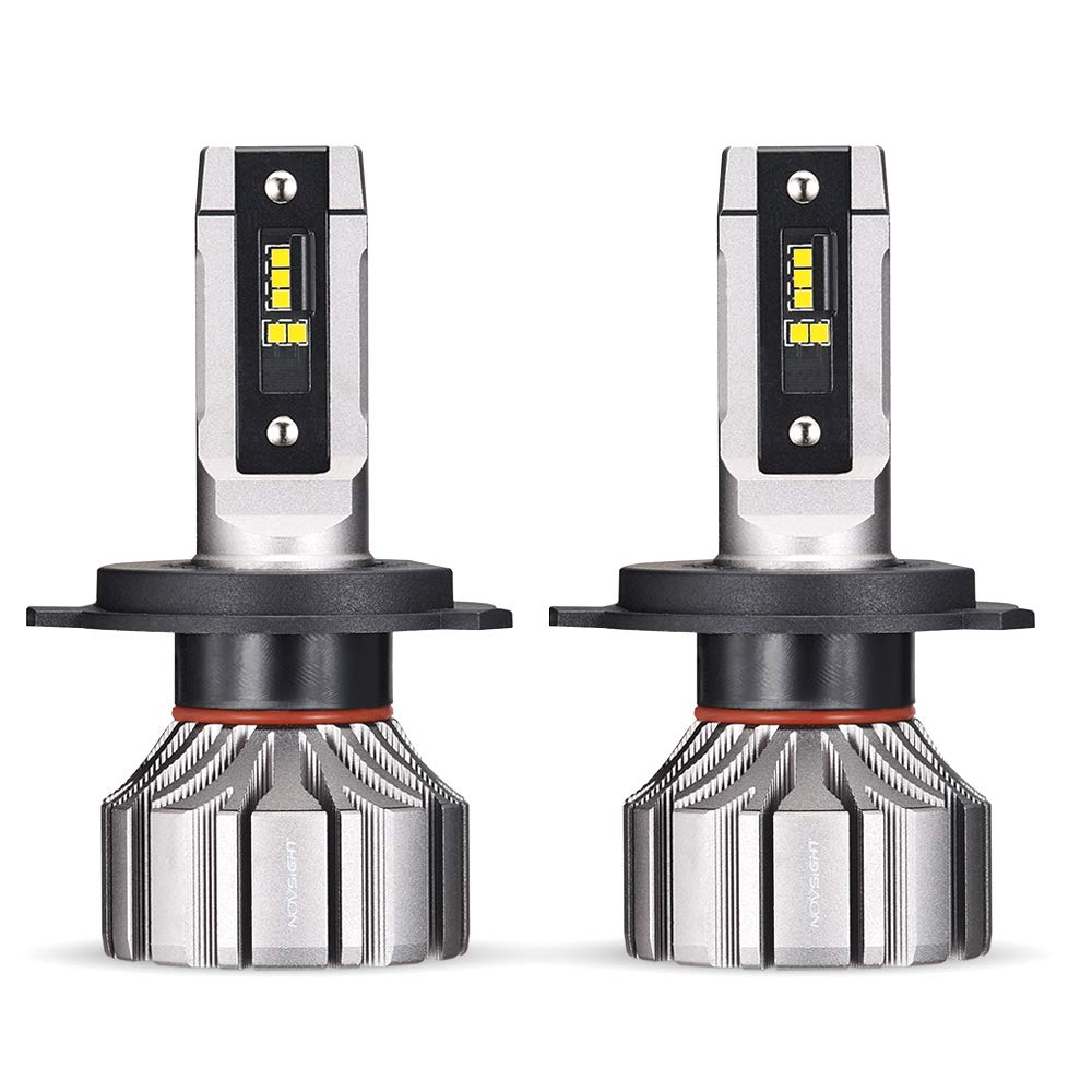 NOVSIGHT H4 LED 360 Regolabile Kit Fari Auto 10000LM 6500K Estremamente Luminoso Faro Bianco per Auto Moto, Lampadine Alogene e Luci Allo Xeno Lampada di Ricambio