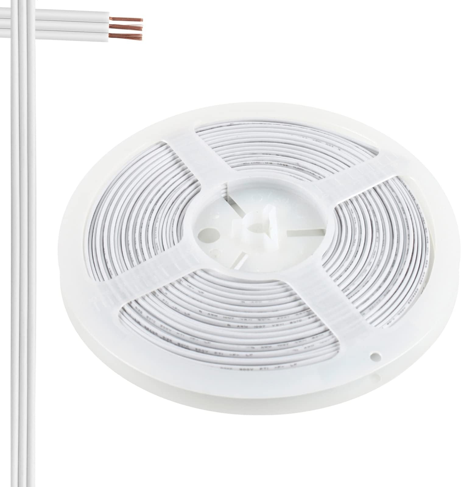 10M 22AWG 3 Pin LED Light Strip Cable Cord, Extension Cable Line Wire for WS2812b WS2811 Dream Color LED Strip Lights, PVC Plastic Flexible(White)