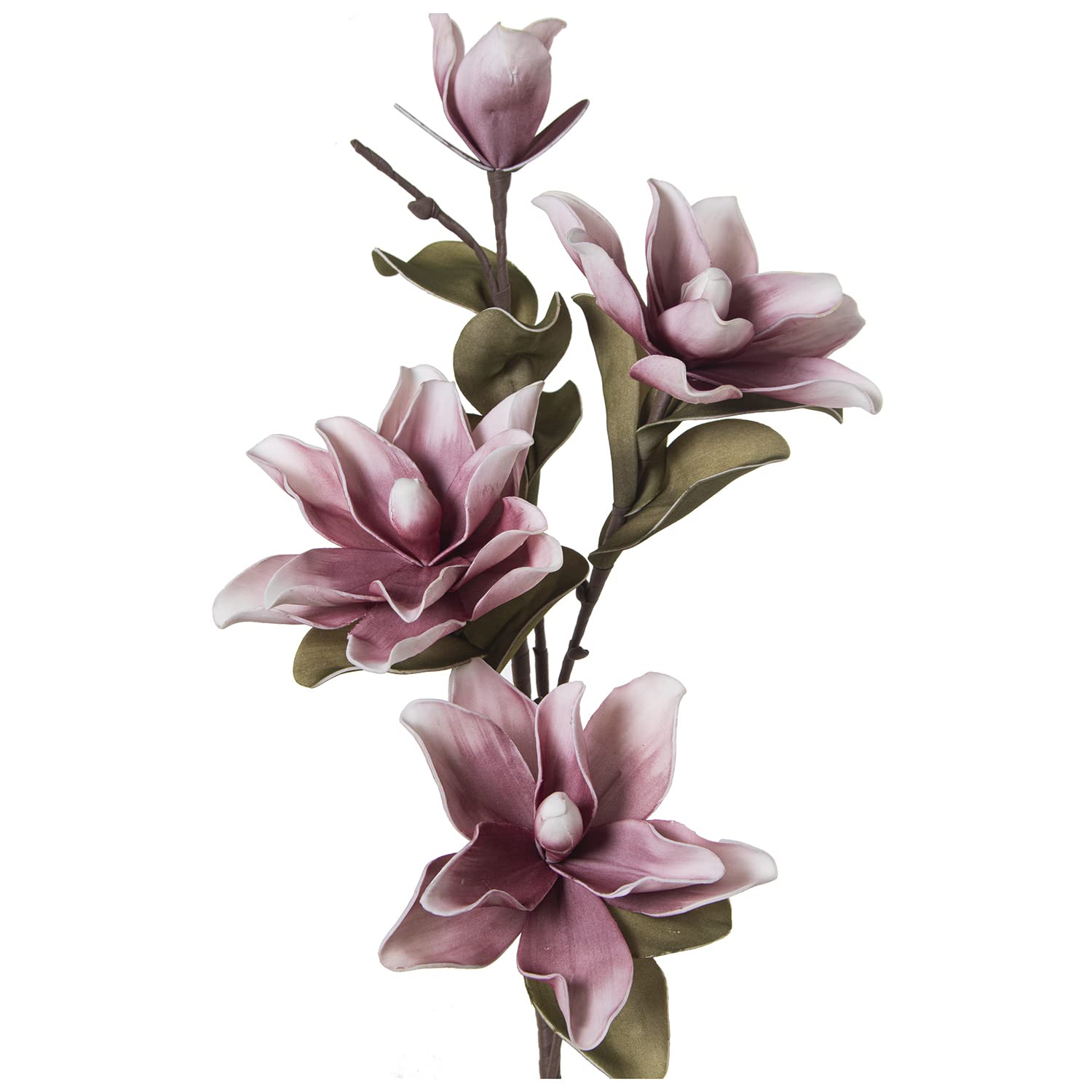Branches avec fleurs en caoutchouc EVA de haute qualité DRW grand format rose 114 cm