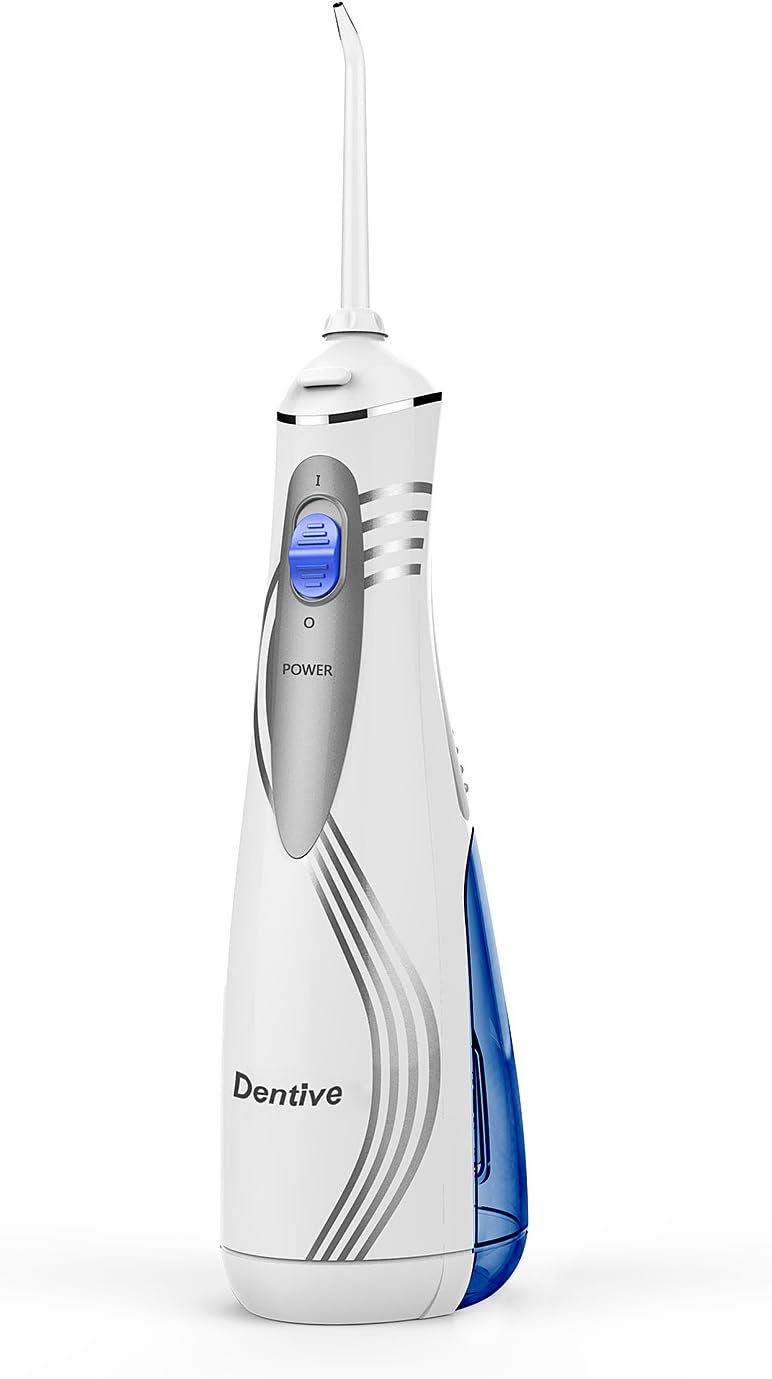 Dentive Aquarius Cordless Water Flosser, Travel Oral Irrigator, Teeth Cleaner for Teeth, Braces and Bridges - 240ml Water Capacity, 4 Flossing Tips Set & 2200mAh Quick Charge Battery