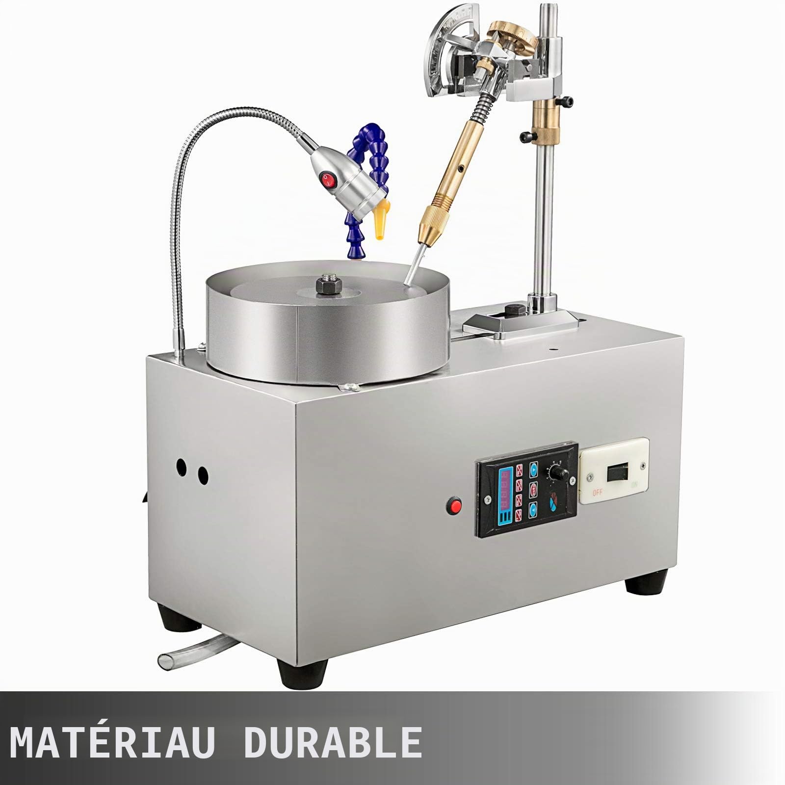 VEVOR Polisseuse Gemmes Machine de Polissage de Bijoux 2800RPM Machine de Polissage de Roche à Facettes Gemmes Machine de Polissage de Tampon Polisseuse de Roche