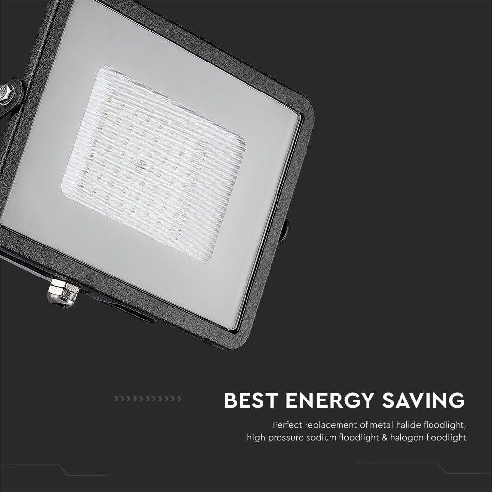 V-TAC Zewnętrzny reflektor LED 50 W z chipem Samsung - [najnowsza generacja] - IP65-4000 lumenów - czarny reflektor LED do domu, ogrodu, garażu, wodoszczelny, do reflektorów, naturalne, białe światło
