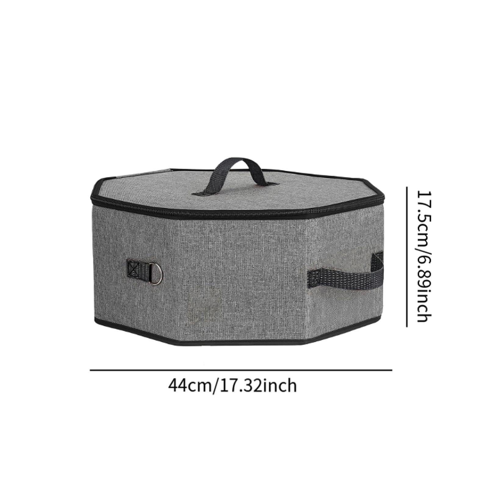 Harilla Estuche para Guardar Sombreros, Estuche para Sombreros de Playa con Asas, Organizador Versátil, Organizador para Gorras de Vaquero, Sombreros de, Gris, Individual