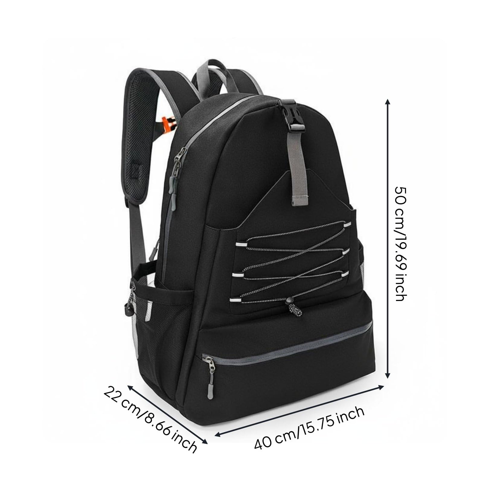 Perfeclan Funda para Raquetas de Entrenamiento Mochila Deportiva Raquetero Pickleball Badminton con Tirantes Curvos Oxford Adecuada para Entrenamiento Gimnasio y Rutas en Ciudad