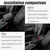 Vista 89 de Funda para reposabrazos de consola central, de piel, antiarañazos, protector de reposabrazos central, accesorios de decoración interior, compatible