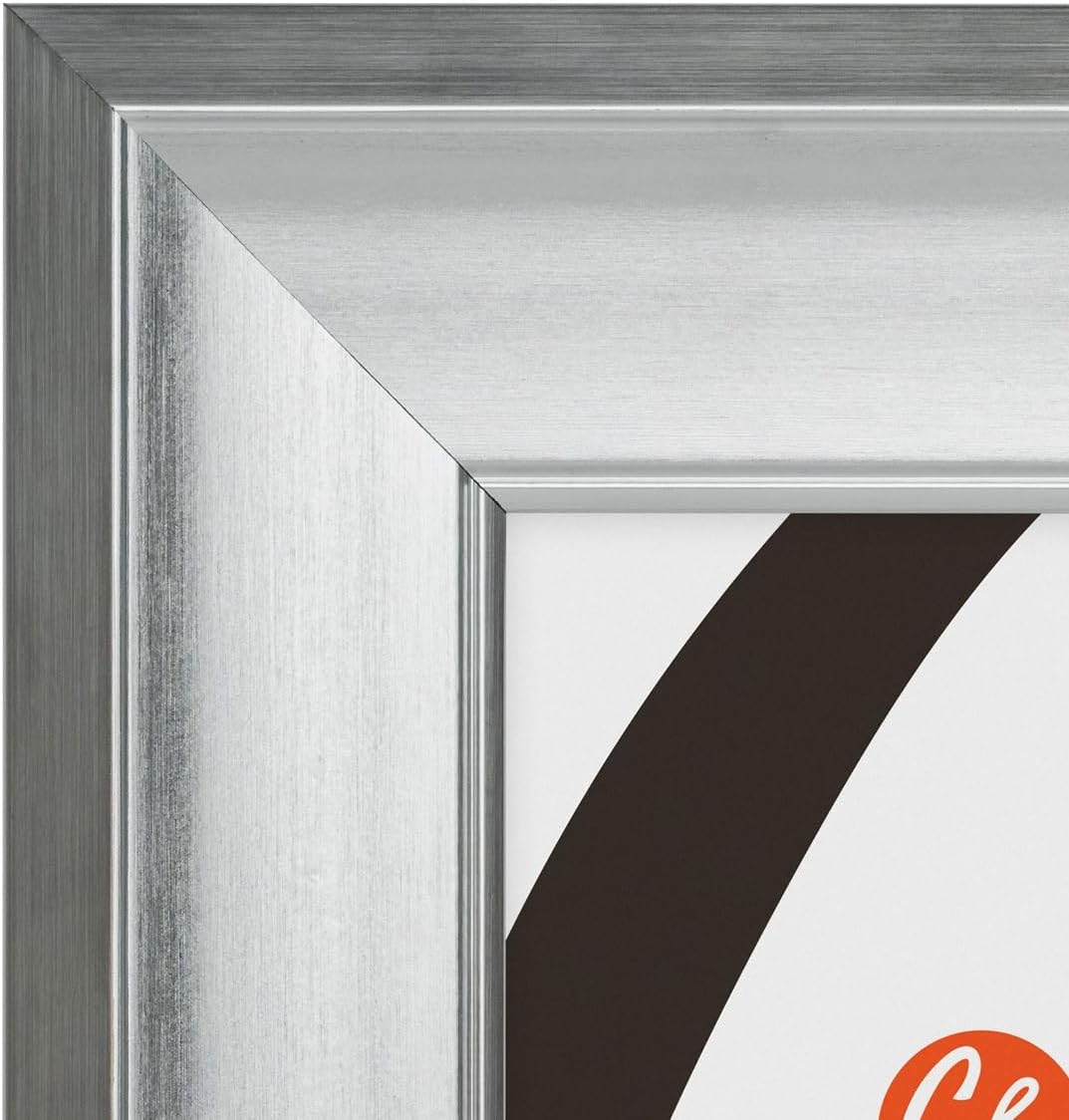 Craig Frames Elite 16x20 Wall Art Frame with Glass, Axel Modern Sterling Silver, Wall Hanging
