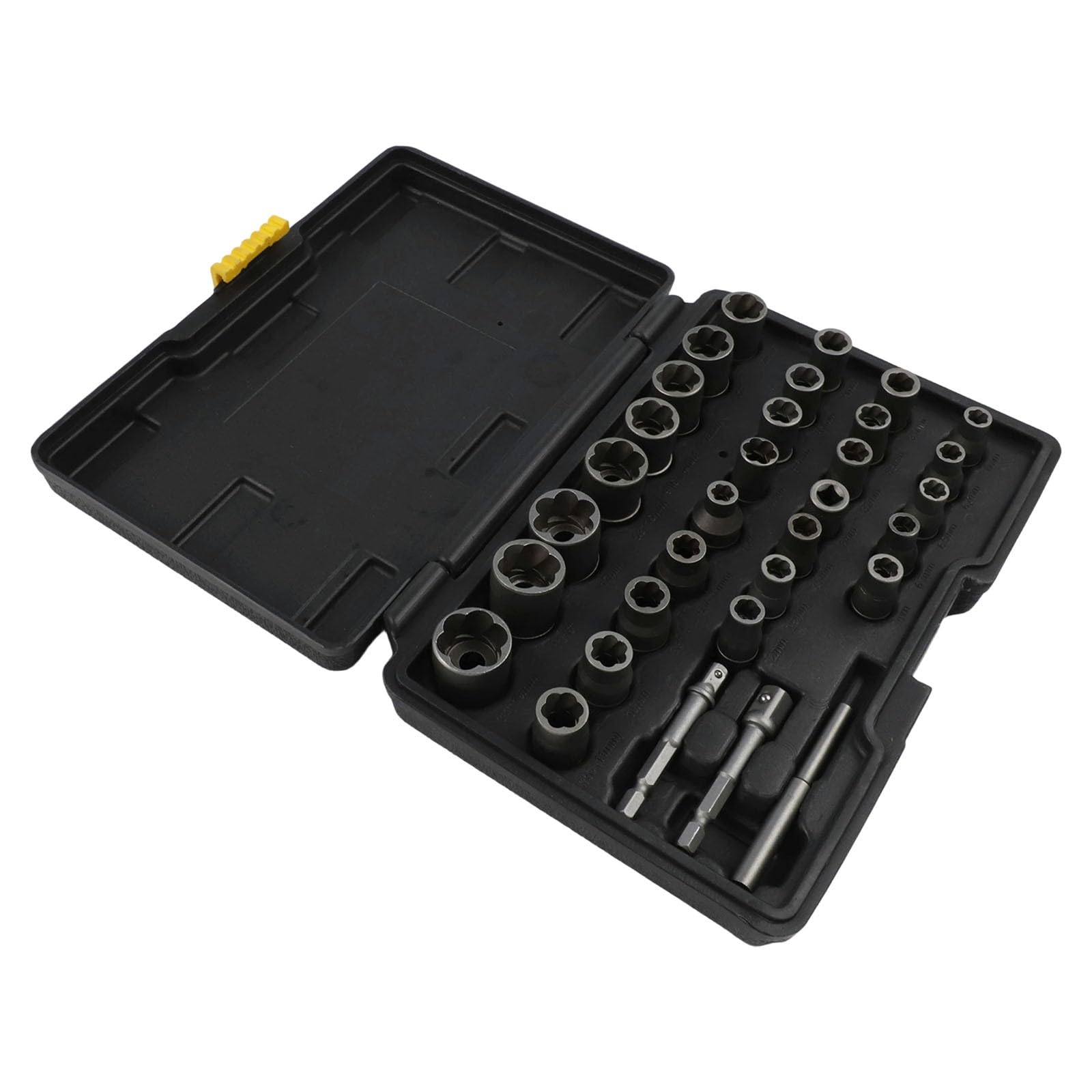 EasyByMall Set di 32 chiavi a bussola con adattatori da 1/4" e 3/8" per rimuovere bulloni e dadi danneggiati, arrugginiti e spogliati