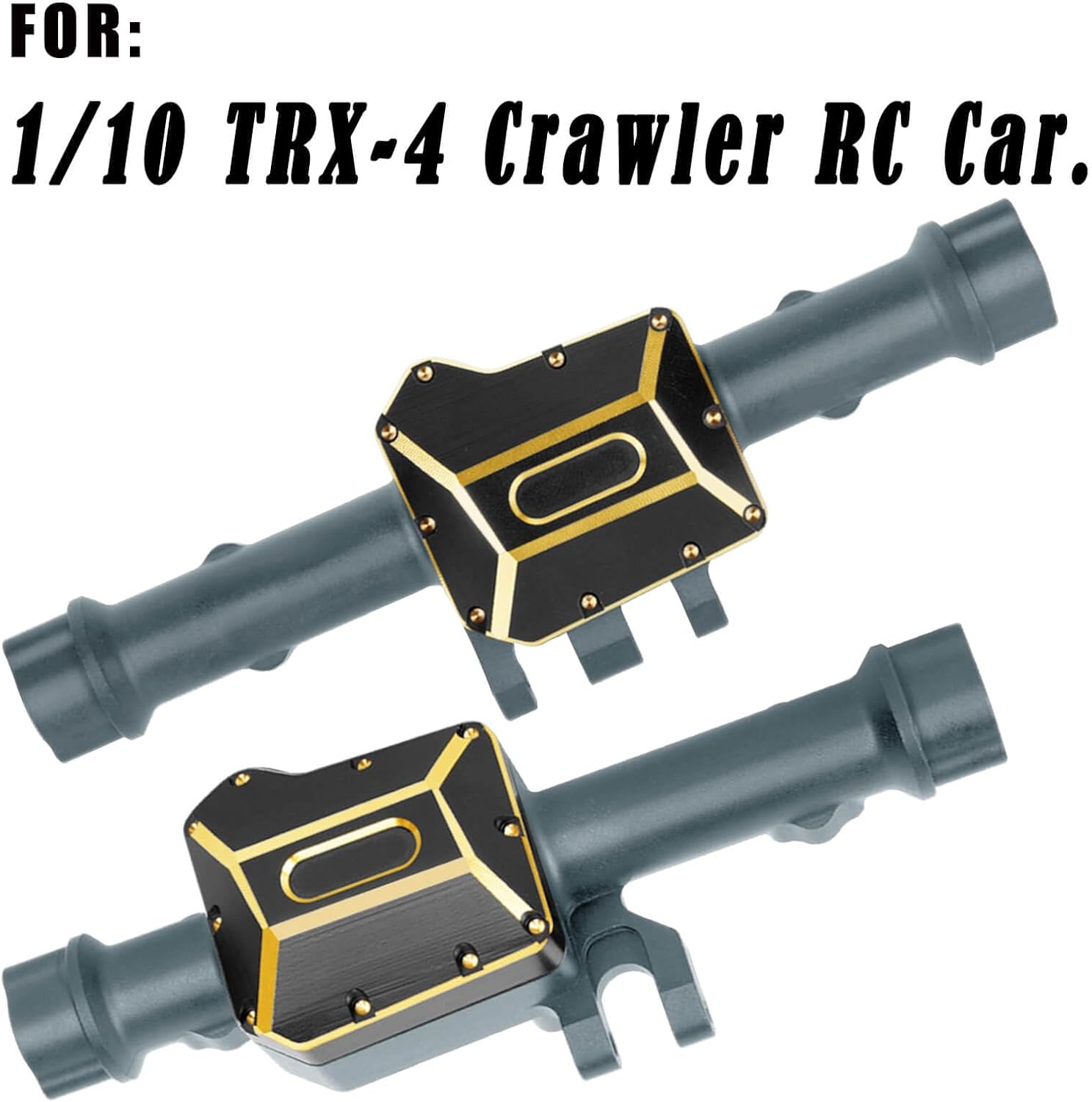 Upgrades Parts for 1/10 TRX4,Brass Front Rear Portal Axles,Axle Mount,Caster Blocks C Hub Carrier,Diff Covers,Inner & Outer Portal Cover Housing Hex Hub,Titanium