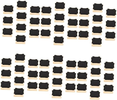 EXCEART 60 juegos de números de mesa de pizarra pequeña, mini pizarra, letreros de mesa, marcos de números, pizarra con soporte, pizarra pequeña con