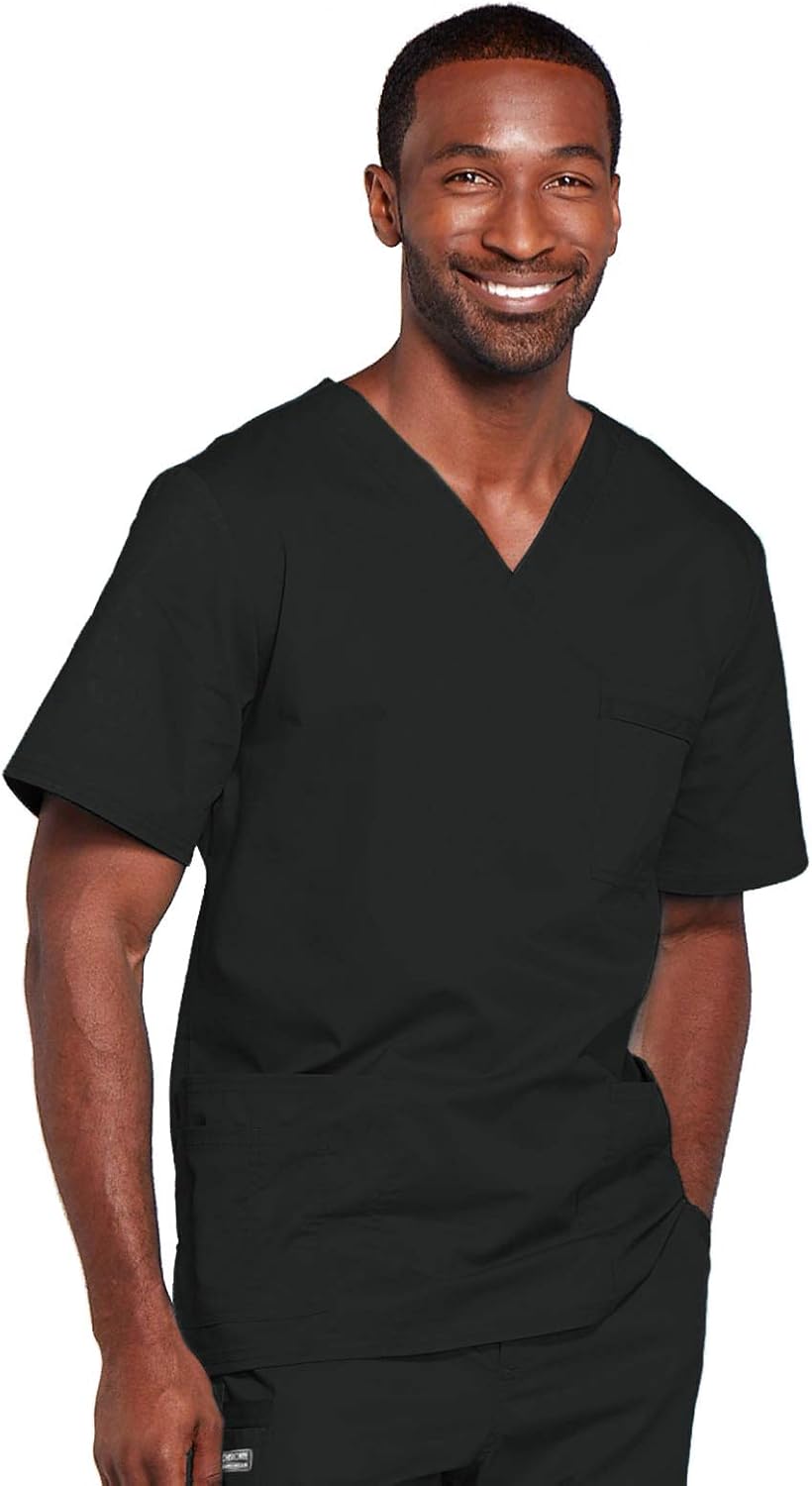 Cherokee Scrubs for Men & Women V-Neck Scrub Top with 4 Pockets, Cotton Blend Soft Stretchy Easy Care Nursing Uniform - 4725 - Image 5