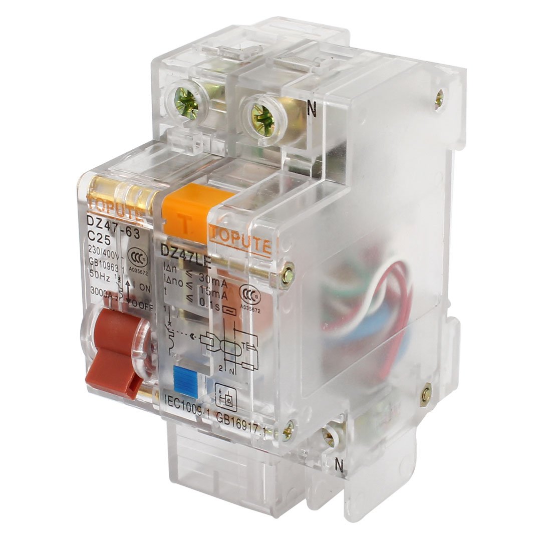 IEUMJNAT AC 230V/400V ON/Off DZ47-63 C25 1P -Professional - Leakage Circuit Breaker 3000A