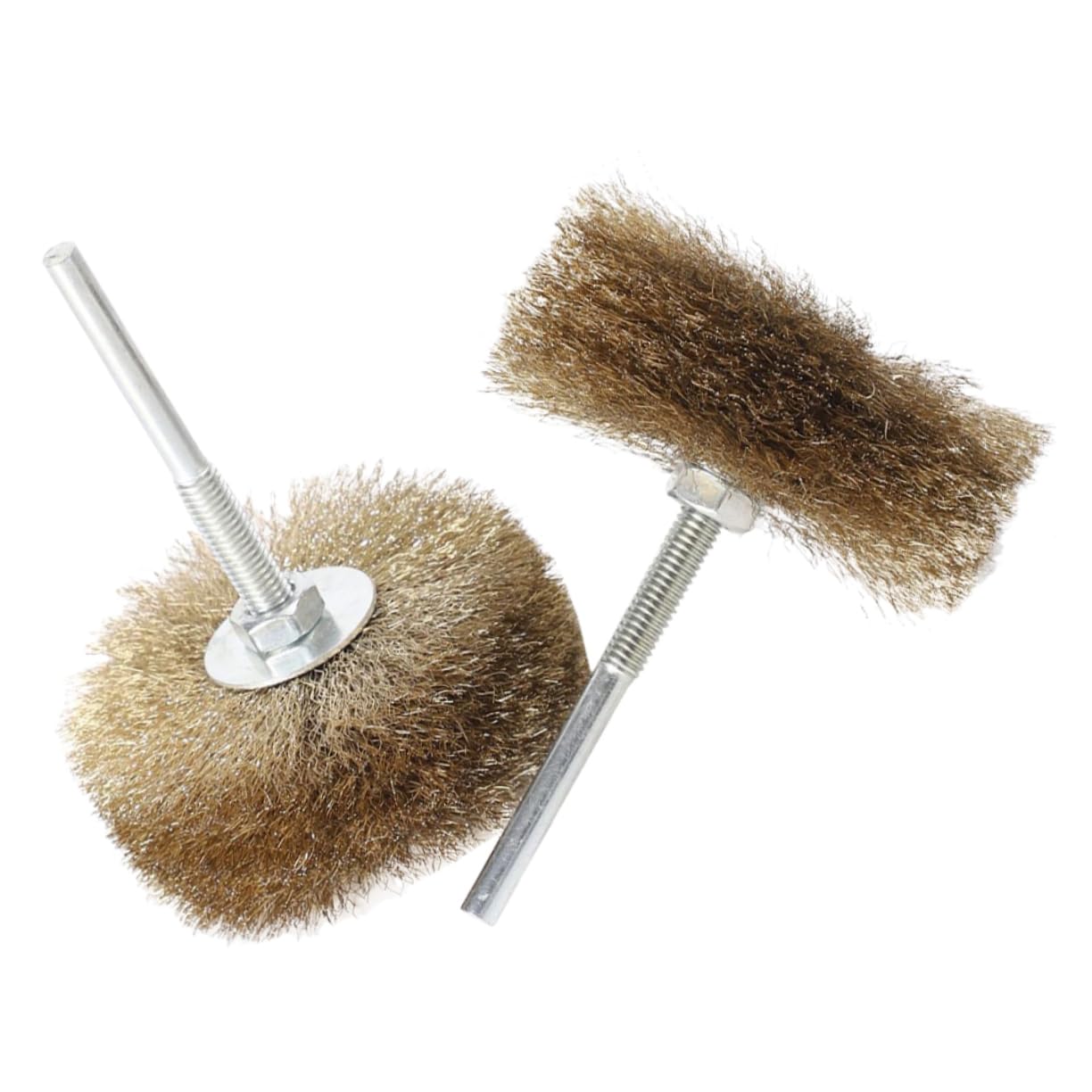 Garneck 2Pcs Wire Brush Polishing Wheel for Drill Hard Steel Wire Brush for Rust Removal Surface Cleaning and Woodworking Precision Tasks