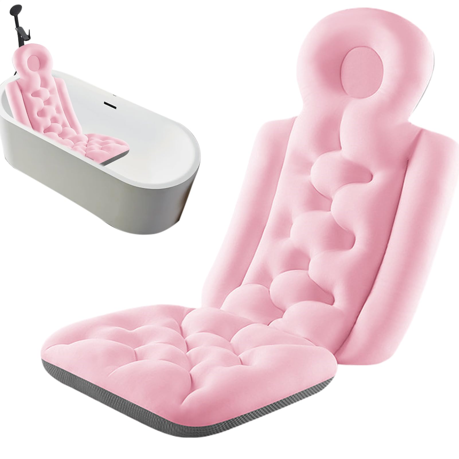 per vasca da bagno – rilassante spa, tappetino ergonomico per tutto il | corpo | funzione di supporto impermeabile comfort morbido e lavabile, ottimo accessorio per il relax per adulti,