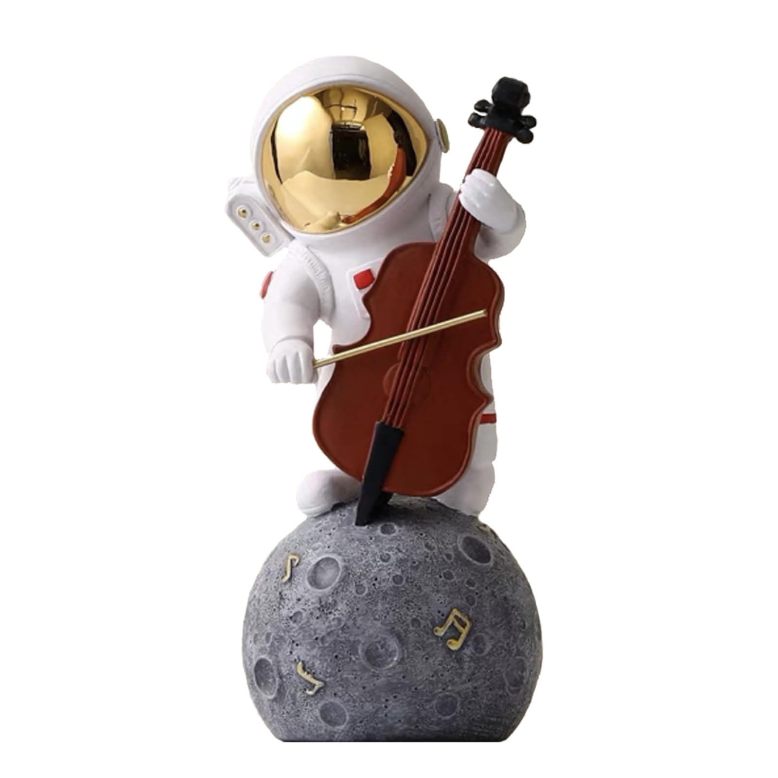 Waowumar Astronaut Statue Spaceman Sculpture Gold Figurine Ornament Desktop Accessories Bookshelf Decor Polyresin Art Gifts