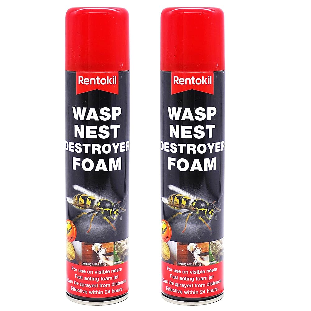 Wasp Nest Destroyer Foam – 300ml (Pack of 2) | Indoor & Outdoor Use | Effective Wasp Nest Removal & Control | Fast-Acting Foam for Safe Wasp Elimination