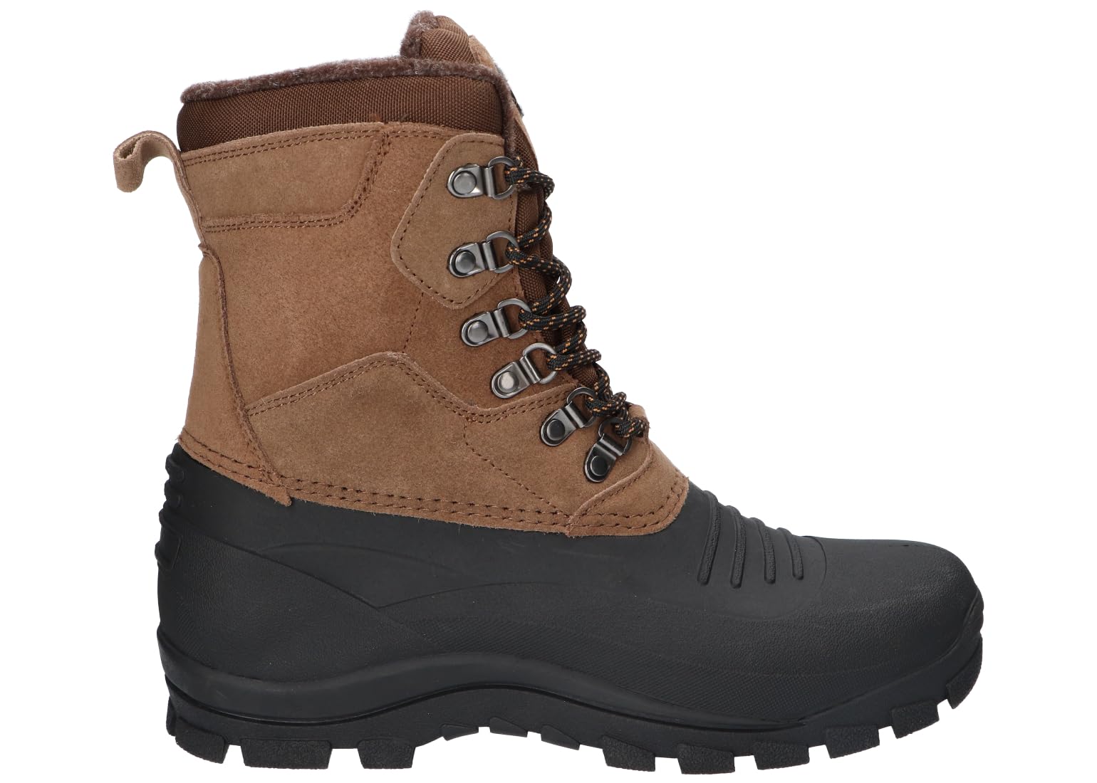 SN53 SOLIDNE TRAPERY ŚNIEGOWCE BUTY ZIMOWE SKÓRZANE BK/BR 42