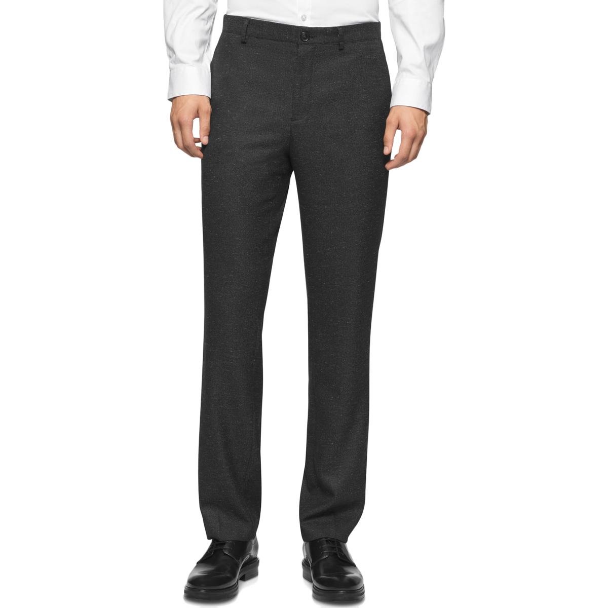Calvin Klein Mens Textured Casual Trouser Pants