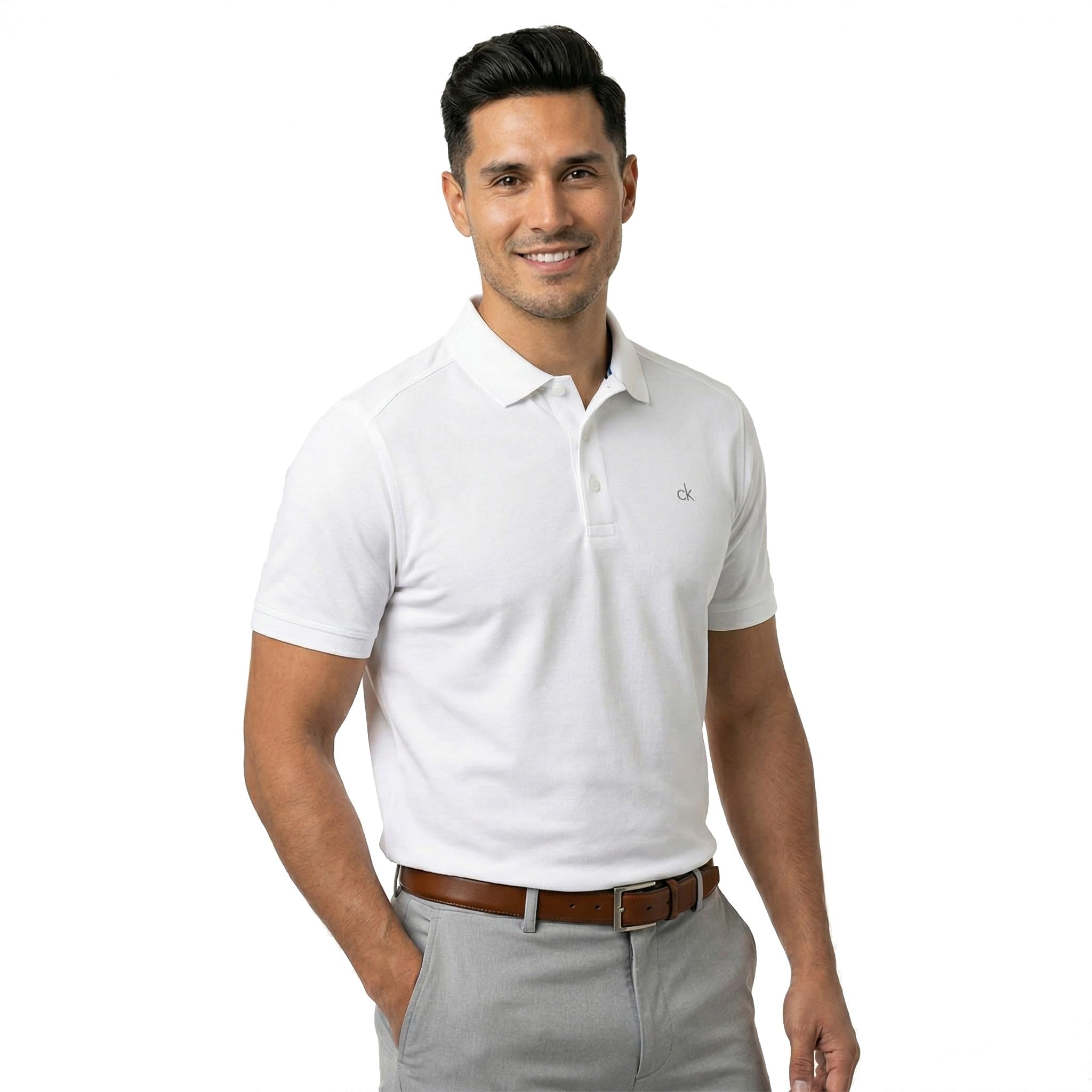 Calvin Klein Herren 2026 Golf Polo Campus leicht atmungsaktiv Stretch Poloshirt