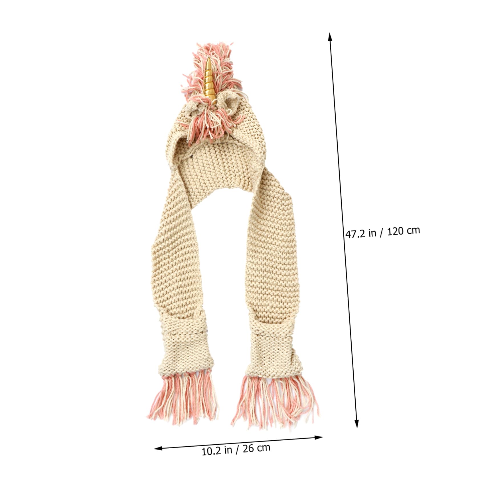 Holibanna 1pieza Bufanda Capucha De Unicornio para Niño Niña Gorro De Cálido y Cómodo para Invierno rol
